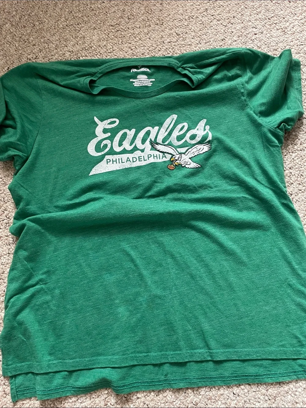 Fanatics Green Philadelphia Eagles Script Tee